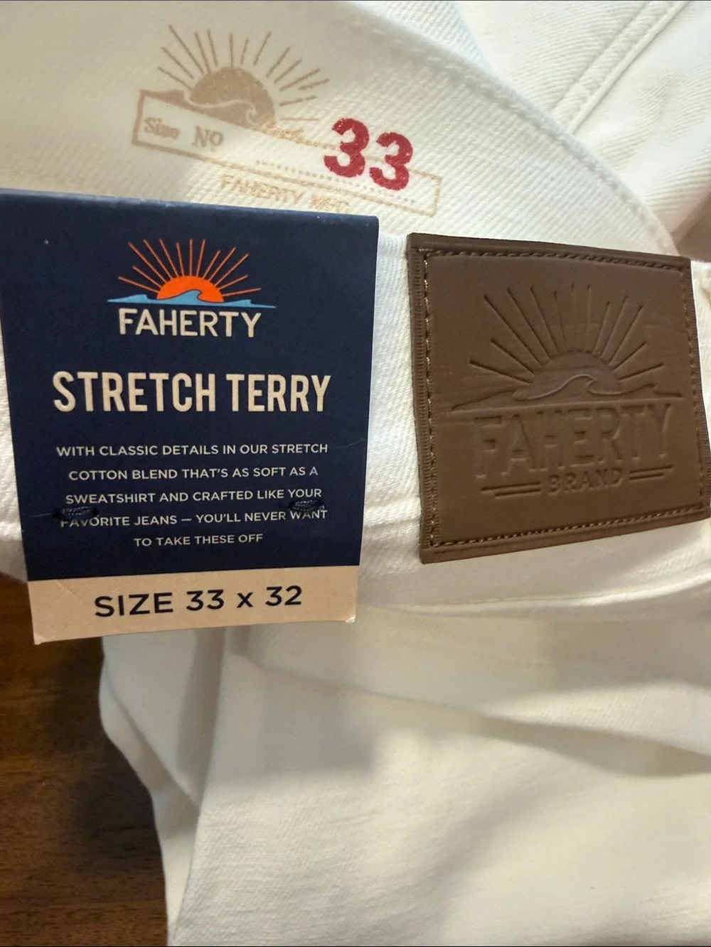 Faherty Slim Jeans in Off-White